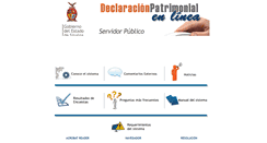 Desktop Screenshot of declaracionpatrimonial.sinaloa.gob.mx